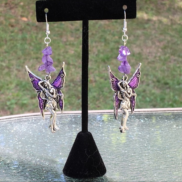 PeaceFrog Jewelry - Purple Amethyst Fairy Earrings